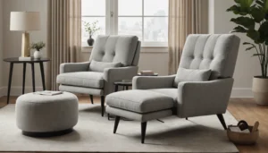 fauteuil avec repose-pied moderne