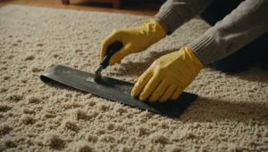 enlever la cire d'un tapis